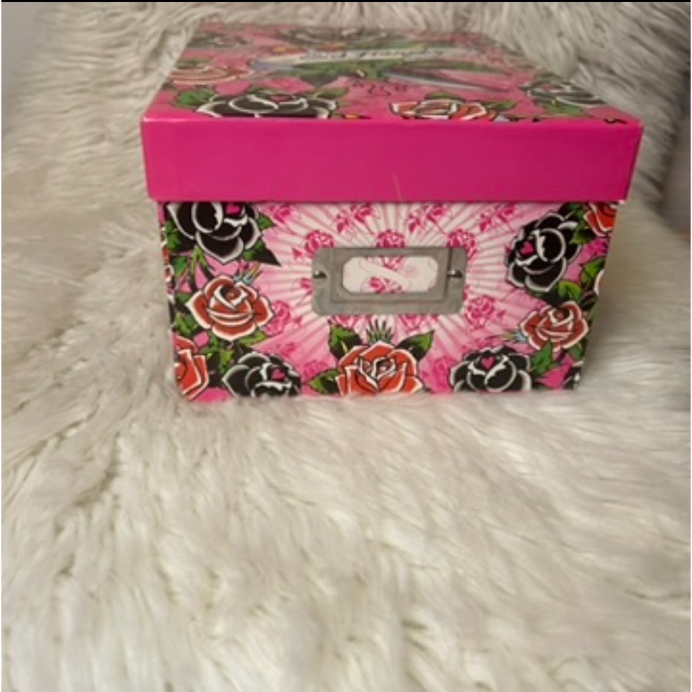 Vintage Lisa Frank Ed Hardy Love Kills Slowly Storage Box Stationary